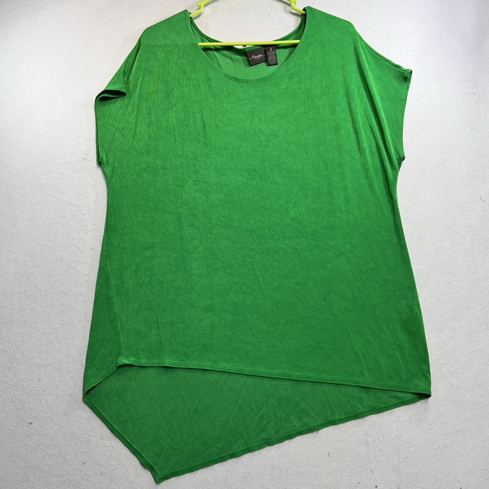 Chicos Travelers Women's Size 3 Green Spandex Top